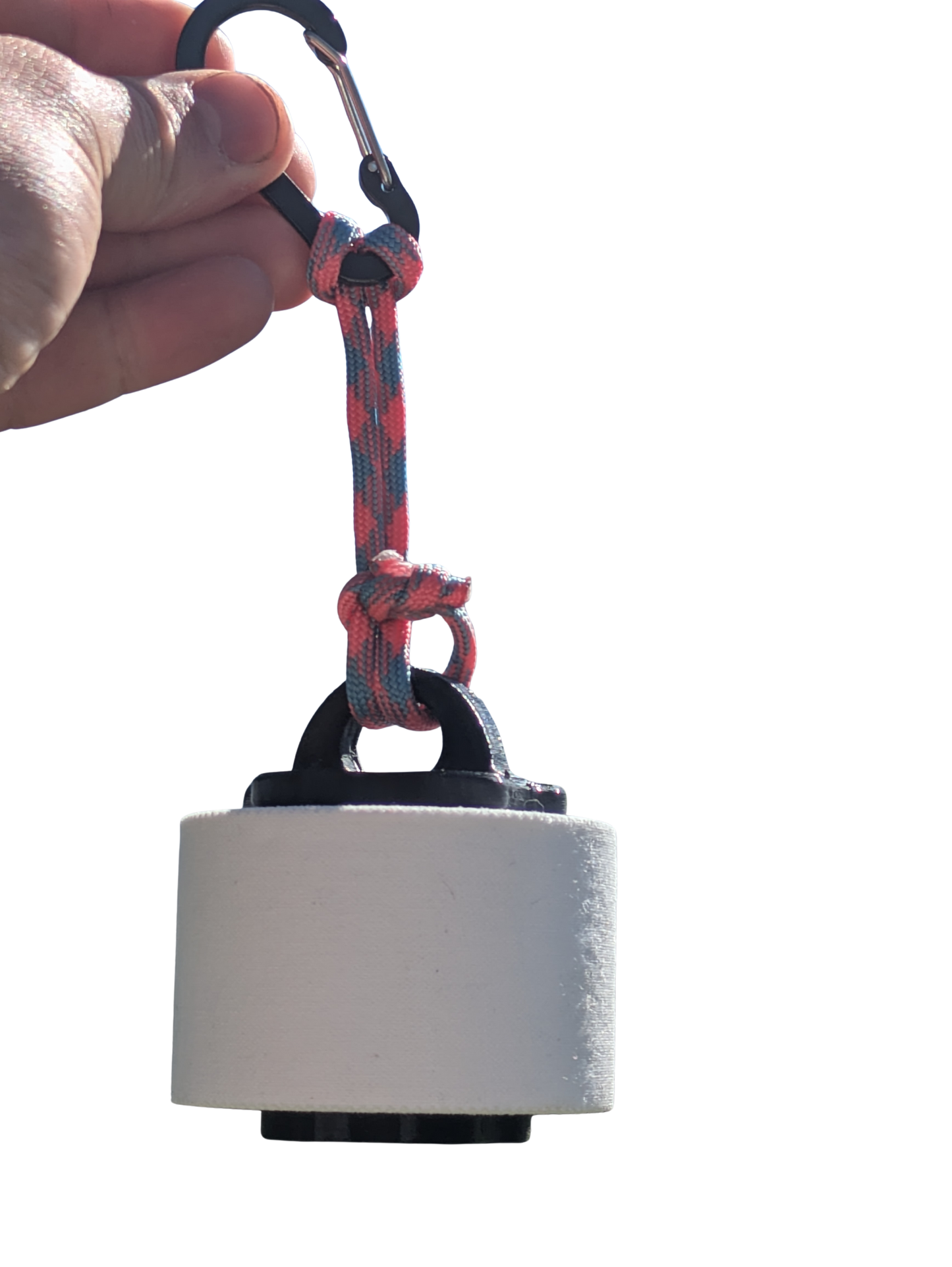 Reusable Athletic Tape Holder with Keychain & Rope Loop | Preloaded with 1.5" Athletic Tape Roll | Fits Standard Rolls | Durable, Refillable, Easy Clip-On for Gym, Climbing, Lifting, Sports